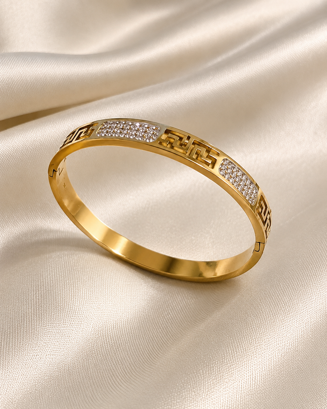 Gold Crystal Cuff Bracelet