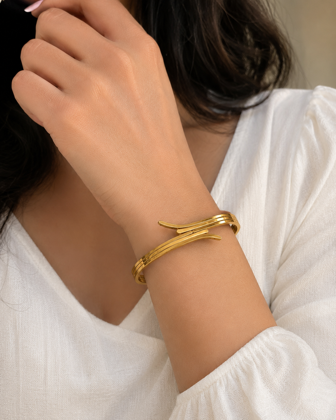 Gold Wrap Cuff Bracelet